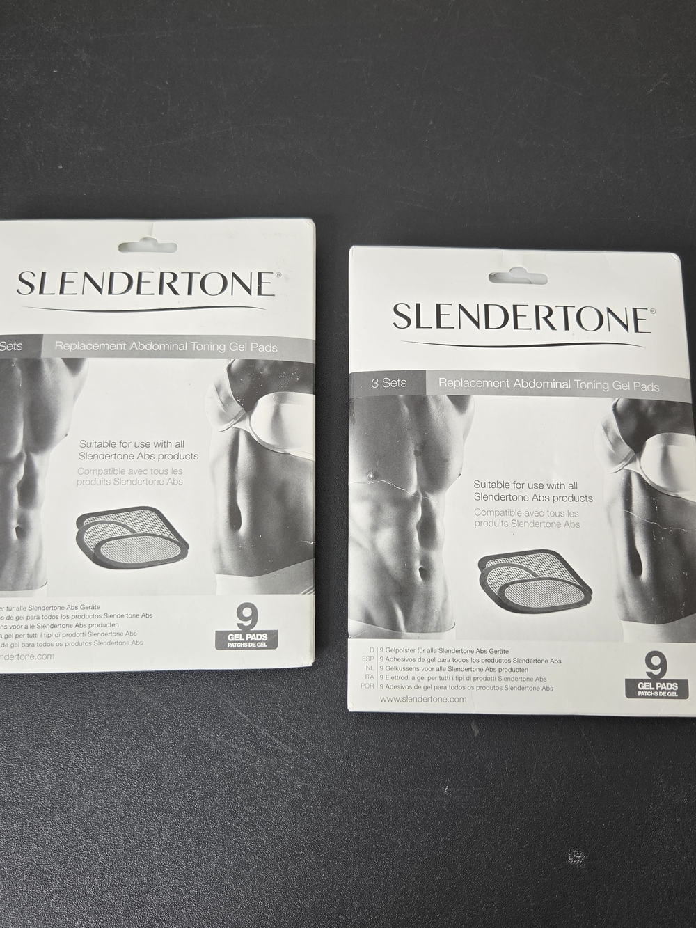 Slendertone Replacement Abdominal Toning Gel Pads - White/Silver Packaging